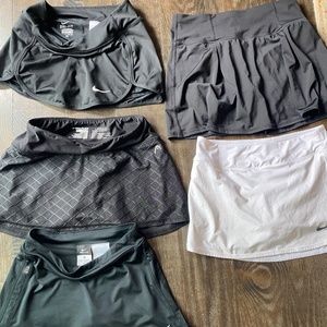 5 tennis skirts.  Adult xs and s